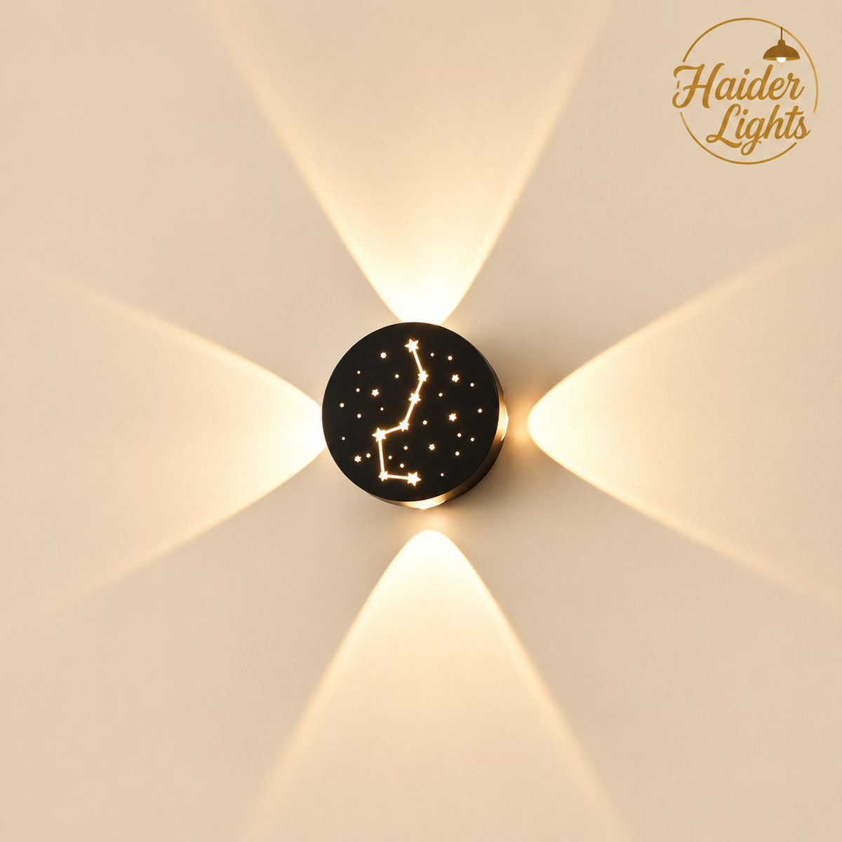 Constellation Starlight Outdoor LED Wall Light – Star Pattern Sconce
