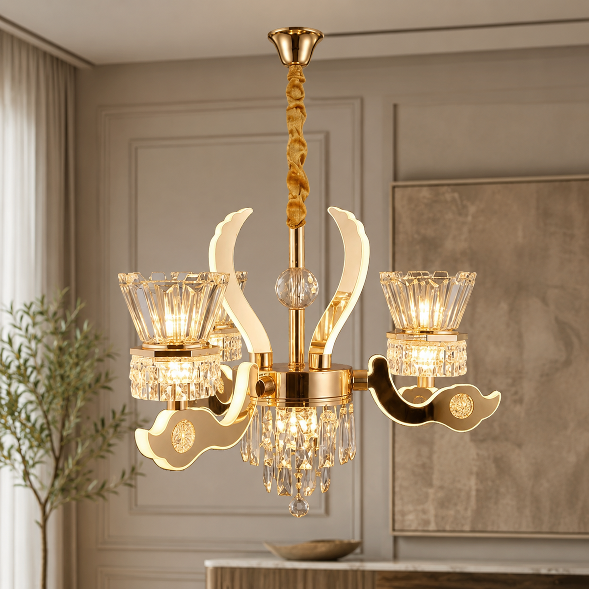 Crystal chandelier for living room