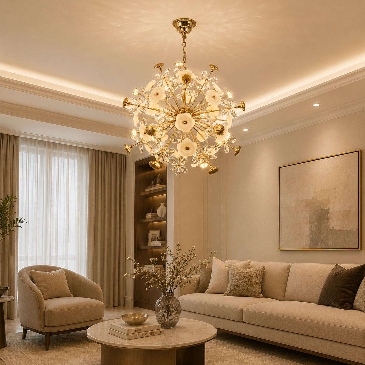 Dandelion chandelier for living room