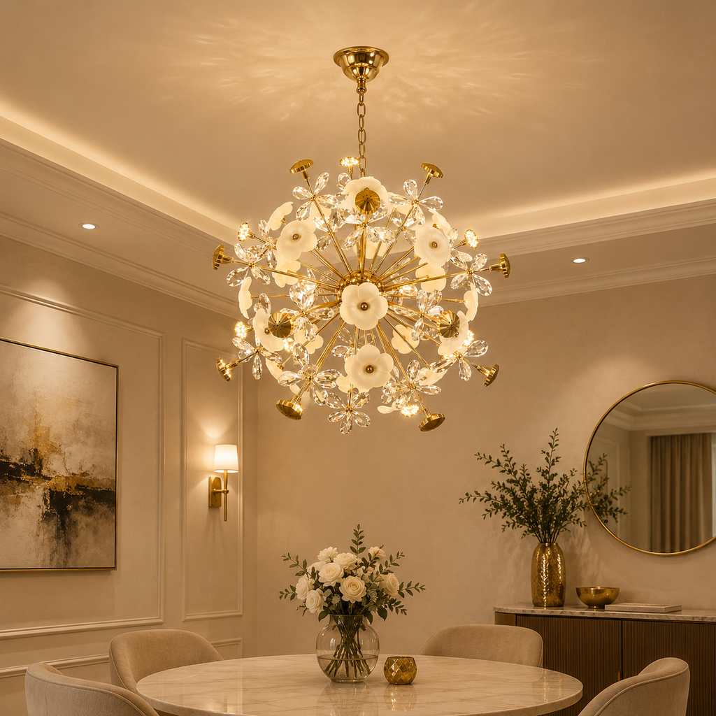 Golden crystal dandelion fanoos