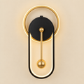 Modern black gold LED pendulum wall sconce Pakistan