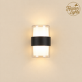 Modern Frosted Glass LED Wall Sconce – Black Band Wall Light