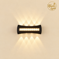 Modern Quad Beam LED Wall Sconce – Outdoor Matte Black Light