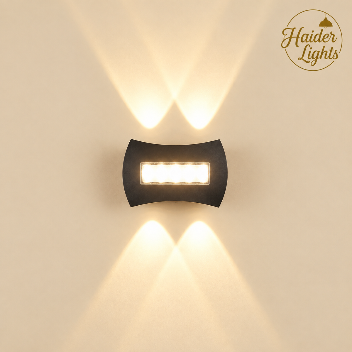 Modern Up Down LED Wall Sconce – Outdoor Matte Black Wall Light