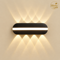 Oval LED Wall Sconce – 4+4 Beam Outdoor Wall Light