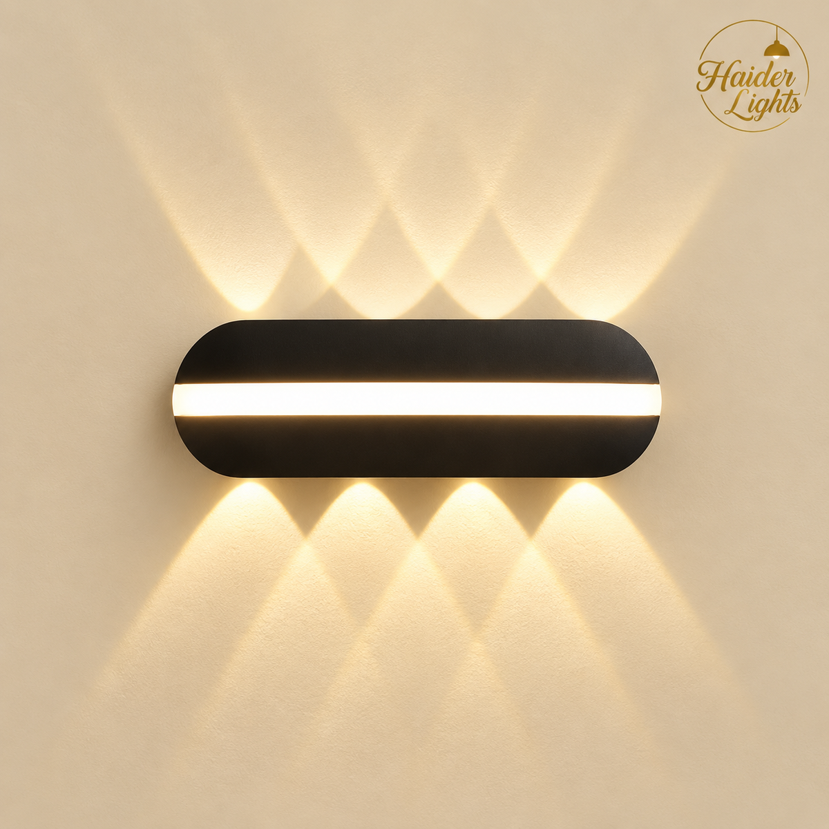 Oval LED Wall Sconce – 4+4 Beam Outdoor Wall Light