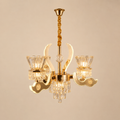 Royal crystal chandelier golden fanoos