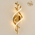 LED Wall Lamp Spiral Gold – Deewar Light for Hall & Bedroom
