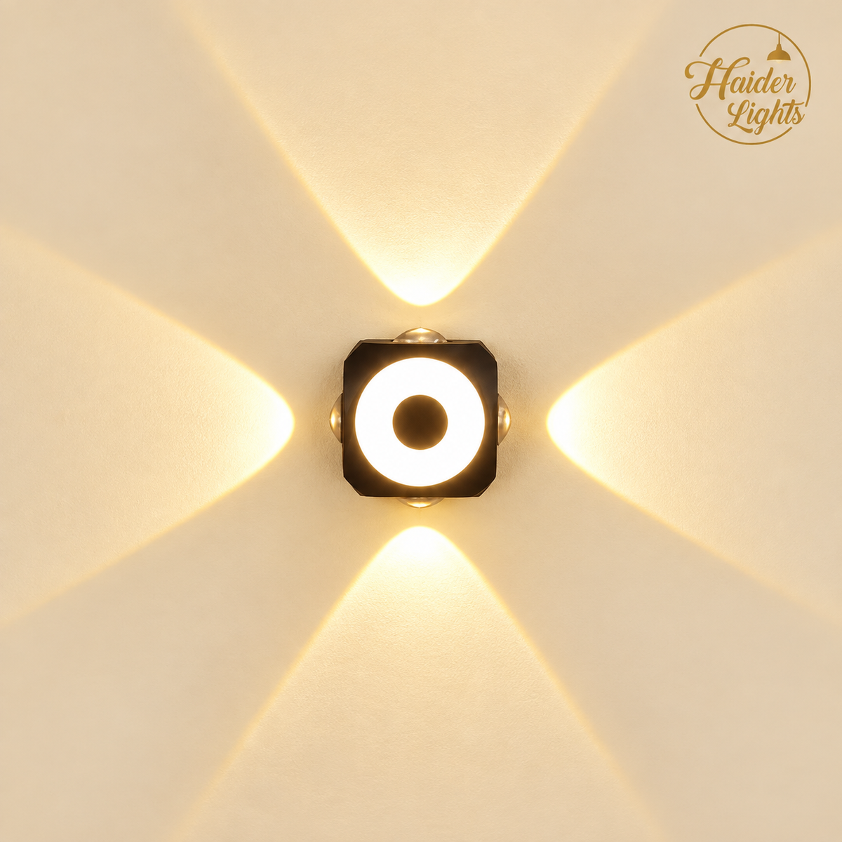Outdoor LED Wall Scones, 4-Way Cross Beam Wall Light, Fancy Light for Home