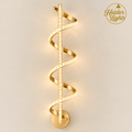 Elongated Spiral LED Wall Light – Gold Wall Lamp Pakistan