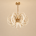 Crystal LED Golden Chandelier | Luxury Fanoos for Home